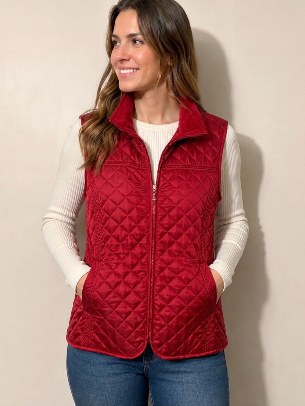 Classic Elements Red Quilted Vest Liner